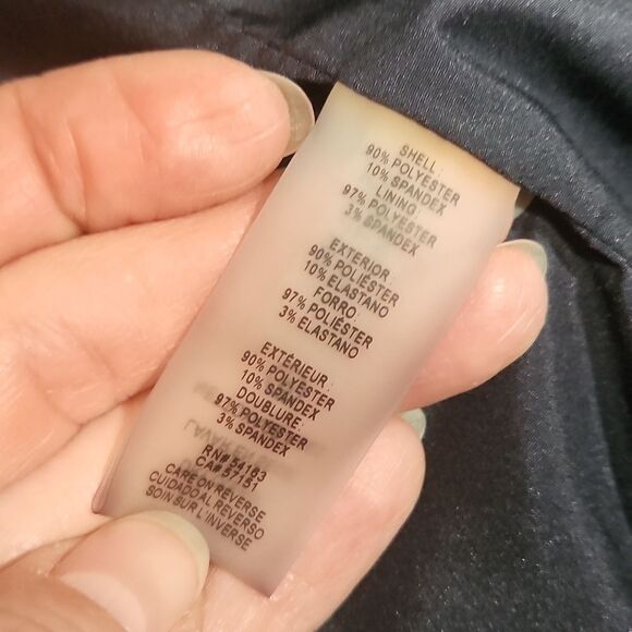 Navy Karl Lagerfeld Ruffle Lined Button Blazer - Picture 6 of 8